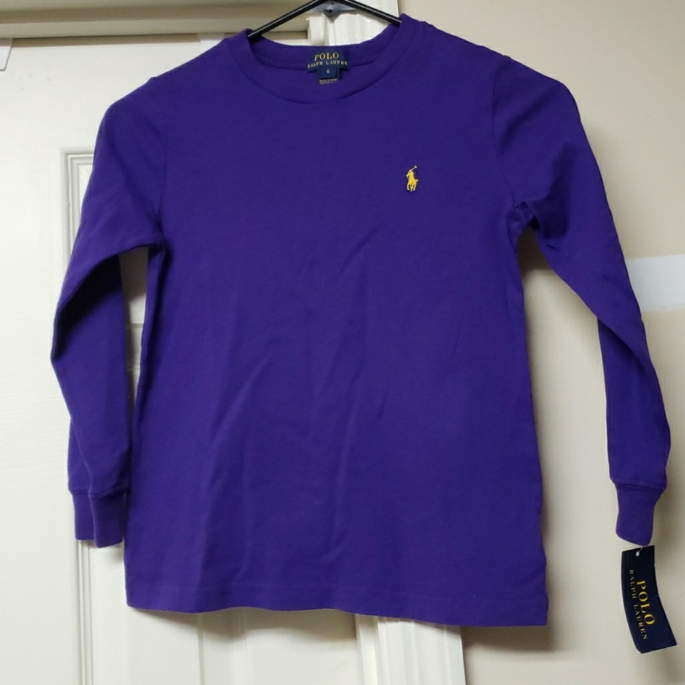 Ralph Lauren Purple L/S Tee 6T NWT